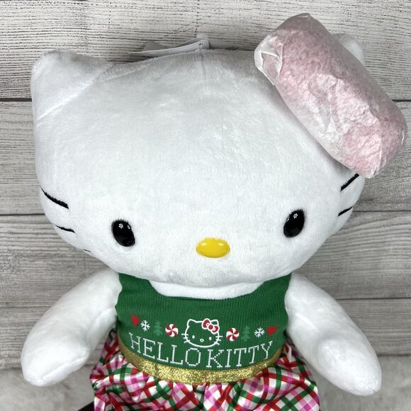 Sanrio Red Bow Hello Kitty and Snowy Tiny Chum Plush Christmas Gift Set - Picture 3 of 10